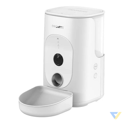 Dogness F15 WiFi 4L smart food dispenser with camera with plastic bowl (white) Bowls