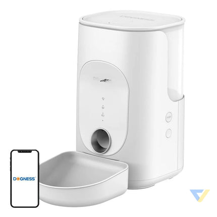Dogness F16 WiFi 5G 4L smart food dispenser with plastic bowl (white) Bowls