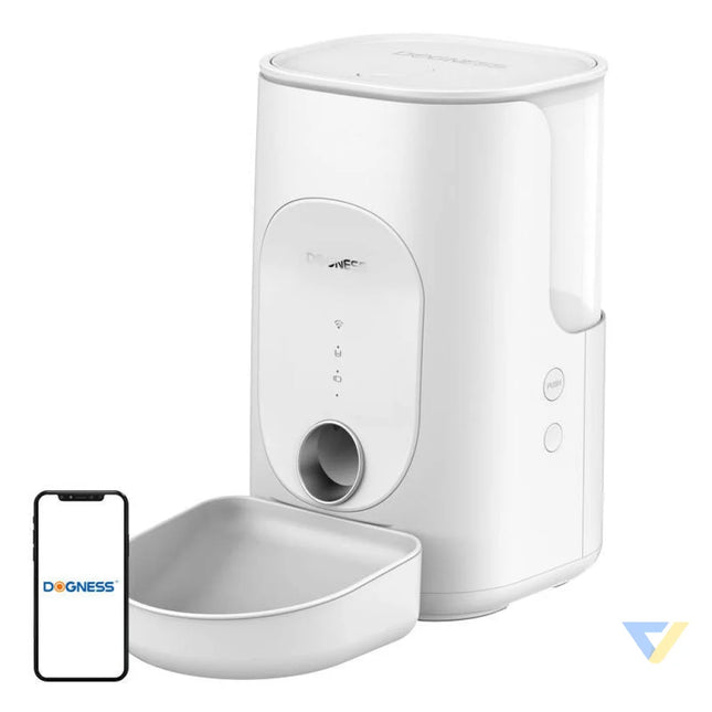 Dogness F16 WiFi 5G 4L smart food dispenser with plastic bowl (white) Bowls
