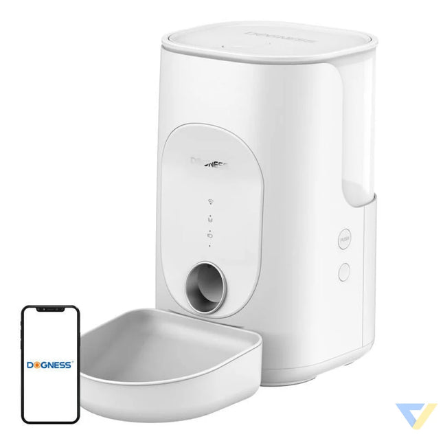 Dogness F16 WiFi 5G 4L smart food dispenser with plastic bowl (white) Bowls