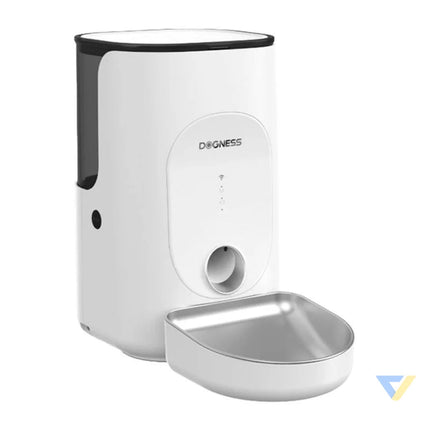 Dogness F16 WiFi 5G 4L smart food dispenser with stainless steel bowl (white) Bowls