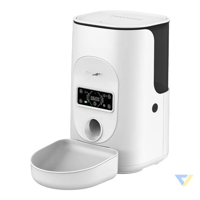 Dogness F17 4L smart food dispenser with plastic bowl (white) Bowls