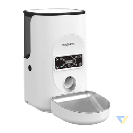 Dogness F17 4L smart food dispenser with stainless steel bowl (white) Bowls
