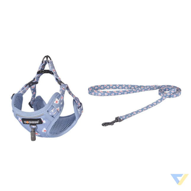 Dogness walking set leash 1,5m + harness for dog (light blue) Walking and transportation