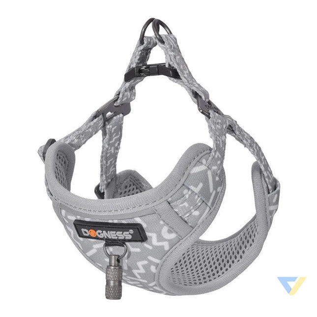 Dogness walking set leash 1,5m + harness for dog (light gray) Walking and transportation