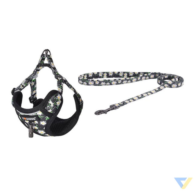 Dogness walking set leash 1,5m + harness for dog (multicolor) Walking and transportation