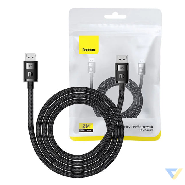 DP 8K to DP 8K cable Baseus High Definition 2m (black) Video cables