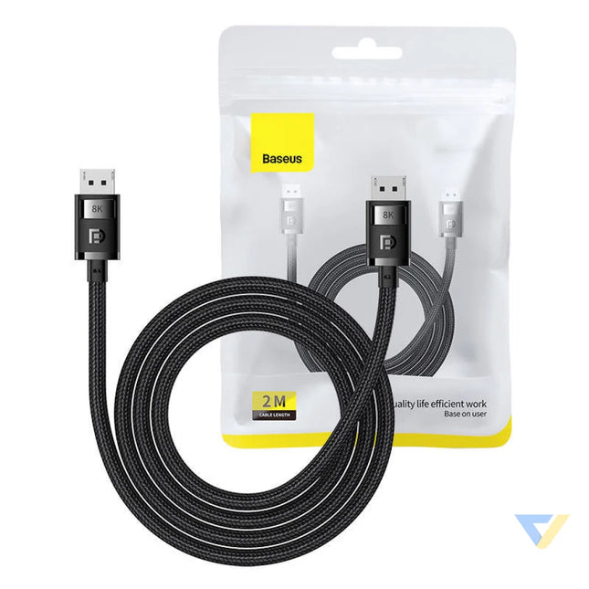 DP 8K to DP 8K cable Baseus High Definition 2m (black) Video cables