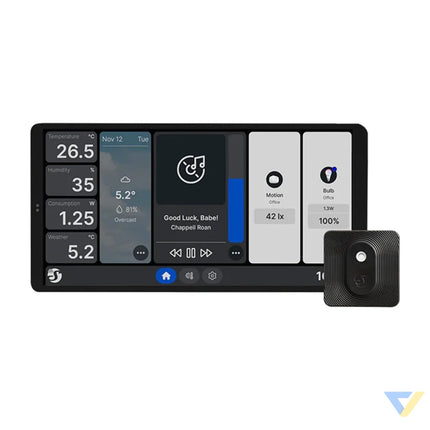 Dual Control Panel Shelly Wall Display X2 WiFi/BLU (black) + BLU H&T Control panels
