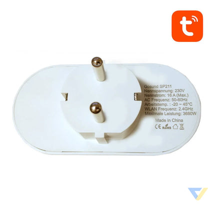 Dual smart plug WiFi Gosund SP211 3500W Tuya Power plugs