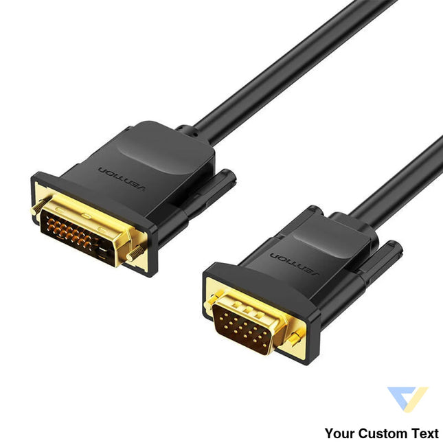 DVI (24 + 1) to VGA Cable Vention EABBG 1,5m 1080P 60Hz (black) Video cables