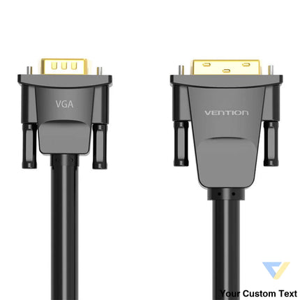 DVI (24 + 1) to VGA Cable Vention EABBG 1,5m 1080P 60Hz (black) Video cables