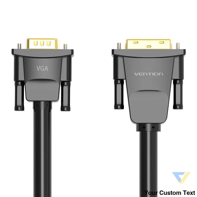 DVI (24 + 1) to VGA Cable Vention EABBG 1,5m 1080P 60Hz (black) Video cables