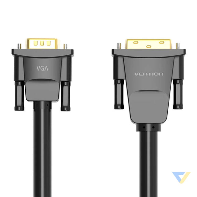 DVI (24 + 1) to VGA Cable Vention EABBG 1,5m 1080P 60Hz (black) Video cables