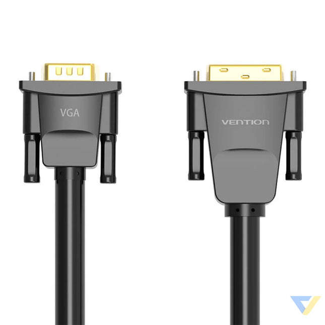 DVI (24 + 1) to VGA Cable Vention EABBG 1,5m 1080P 60Hz (black) Video cables