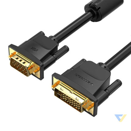 DVI (24 + 5) to VGA Cable Vention EACBG 1,5m 1080P 60Hz (black) Video cables