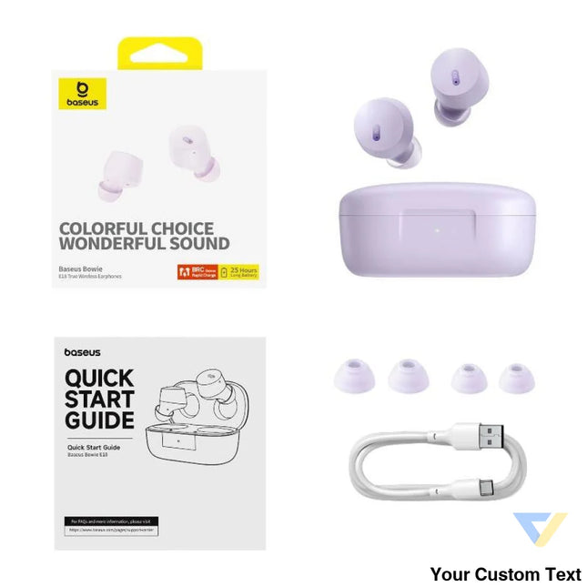 Earphones TWS Baseus Bowie E18 (purple) TWS