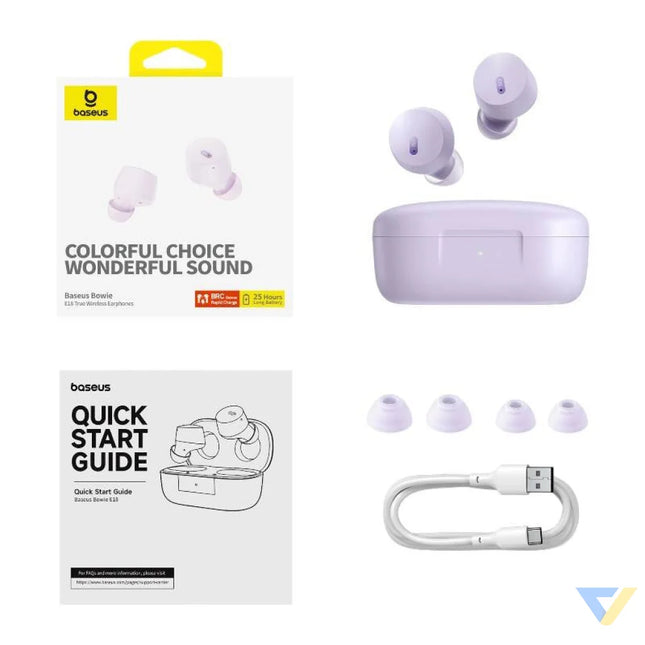 Earphones TWS Baseus Bowie E18 (purple) TWS