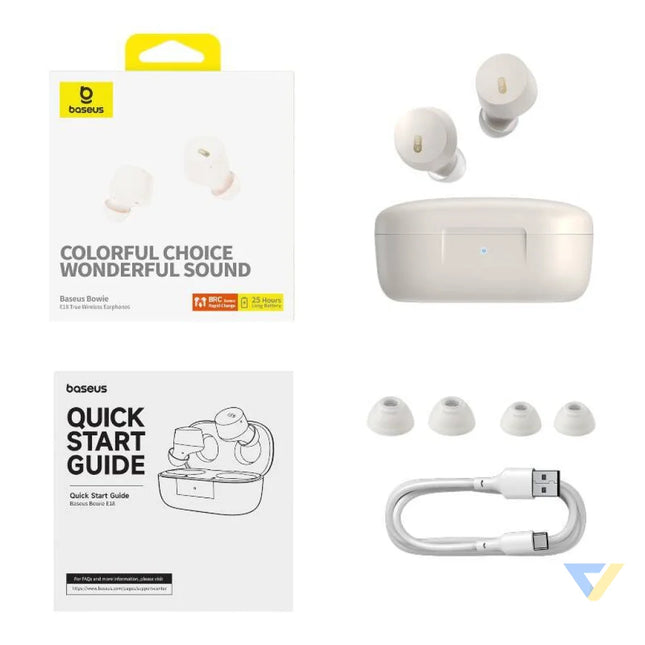 Earphones TWS Baseus Bowie E18 (white) TWS