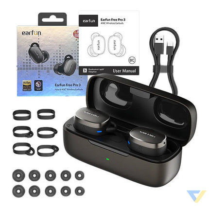 Earphones TWS EarFun Free Pro 3 ANC (black) TWS