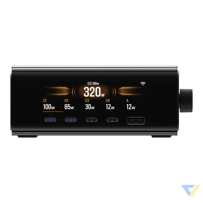 EcoFlow RAPID Pro 320W docking station 4xUSB C 1xUSB A GaN mains chargers