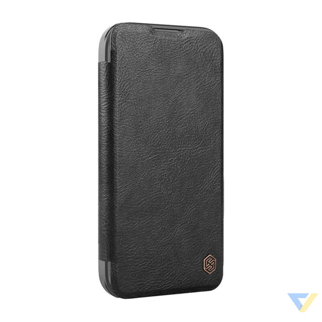 Etui Nillkin Qin Prop Leather iPhone 16 (czarny) Protective cases for smartphones