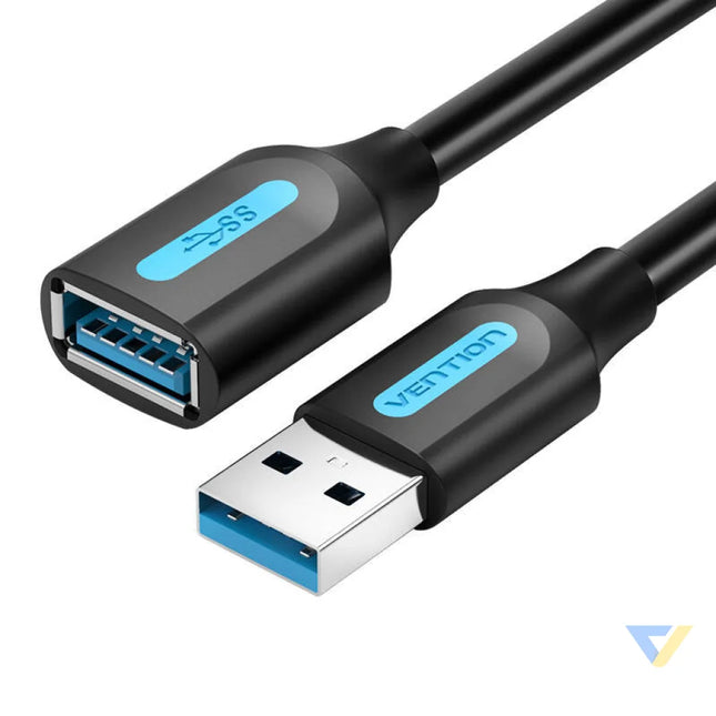 Extension Cable USB 3.0 male to female Vention CBHBH 2m Black Adapters connectors and converters