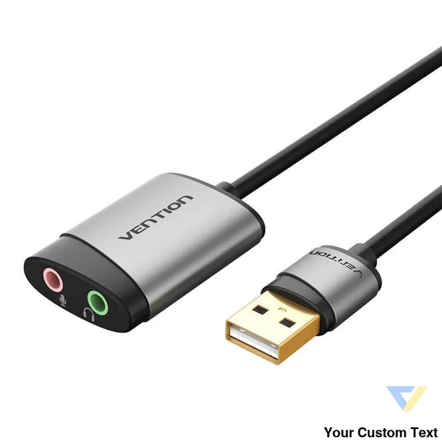 External USB Sound Card Vention CDKHB TRS 3.5mm 0.15m (gray) External sound cards