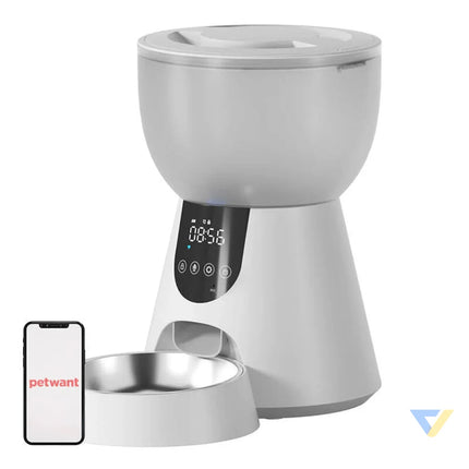 F17 LED automatic food dispenser + W8 Petwant drinker Bowls