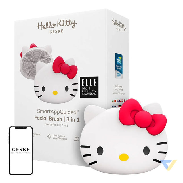 Facial Cleaning Brush 3in1 Geske with APP (Hello Kitty starlight) Face cleansing brushes