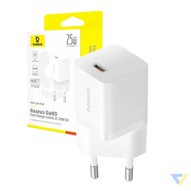 Fast Charger Baseus GaN5 mini 1C 25W (white) mains chargers