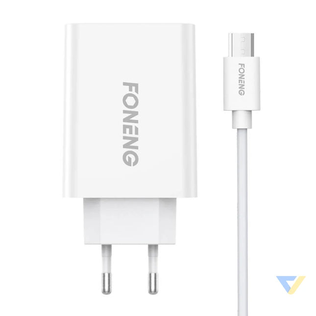 Fast charger Foneng 1x USB EU43 10.5W + USB Micro cable mains chargers