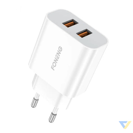 Fast charger Foneng 2x USB EU45 12W + USB Lightning cable mains chargers