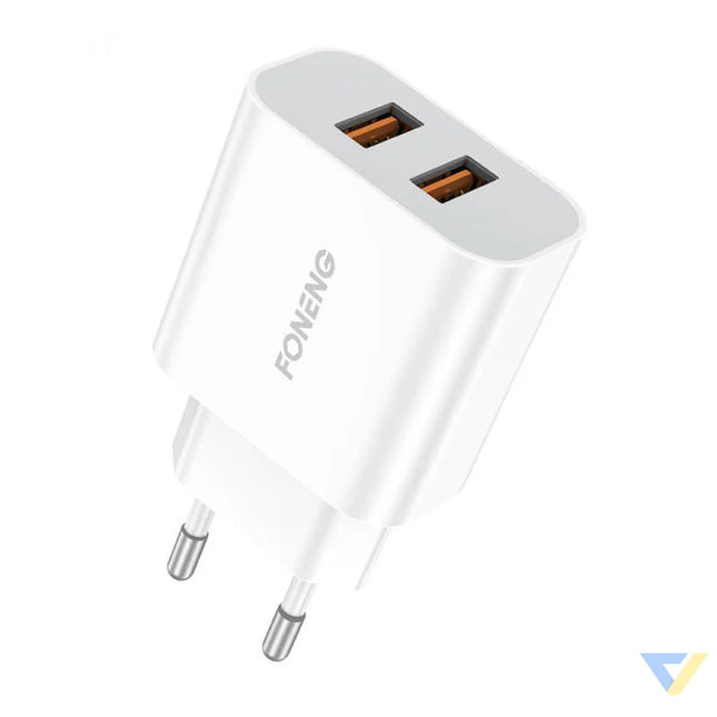Fast charger Foneng 2x USB EU45 12W + USB Lightning cable mains chargers