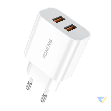 Fast charger Foneng 2x USB EU45 12W + USB Lightning cable mains chargers
