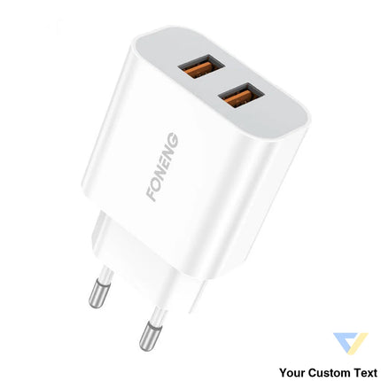 Fast charger Foneng 2x USB EU45 12W + USB Lightning cable mains chargers