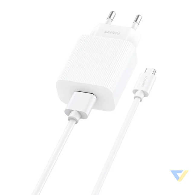 Fast charger Foneng EU28 12W 1xUSB QC 3.0 + Cable USB Micro mains chargers