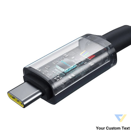 Fast Charging Cable Baseus Crystal Shine USB C to USB C 100W 1,5m 20Gb (black) USB C to USB C