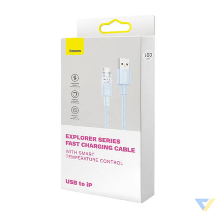 Fast Charging Cable Baseus Explorer USB to Lightning 2.4A 1M (blue) USB to Lightning