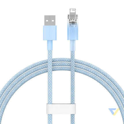 Fast Charging Cable Baseus Explorer USB to Lightning 2.4A 1M (blue) USB to Lightning