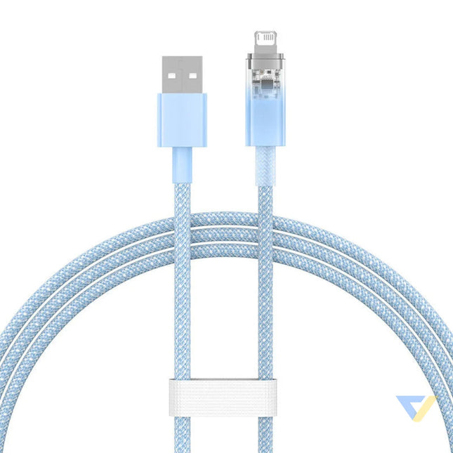 Fast Charging Cable Baseus Explorer USB to Lightning 2.4A 1M (blue) USB to Lightning