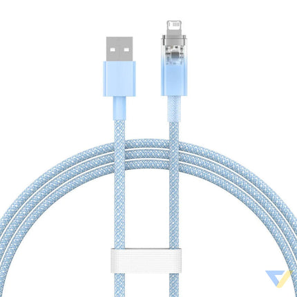 Fast Charging Cable Baseus Explorer USB to Lightning 2.4A 1M (blue) USB to Lightning