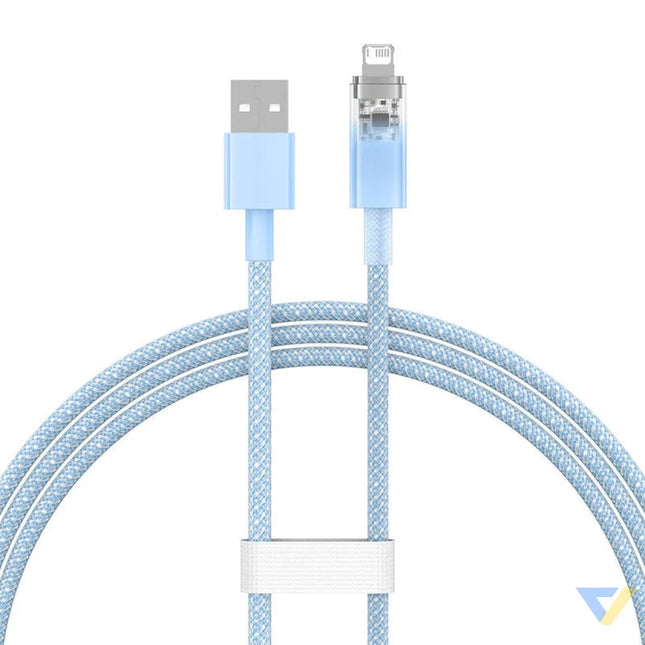 Fast Charging Cable Baseus Explorer USB to Lightning 2.4A 1M (blue) USB to Lightning