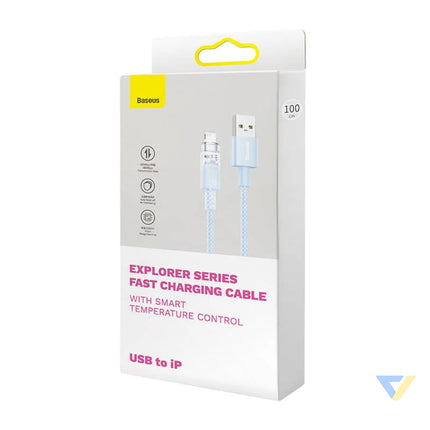 Fast Charging Cable Baseus Explorer USB to Lightning 2.4A 1M (blue) USB to Lightning