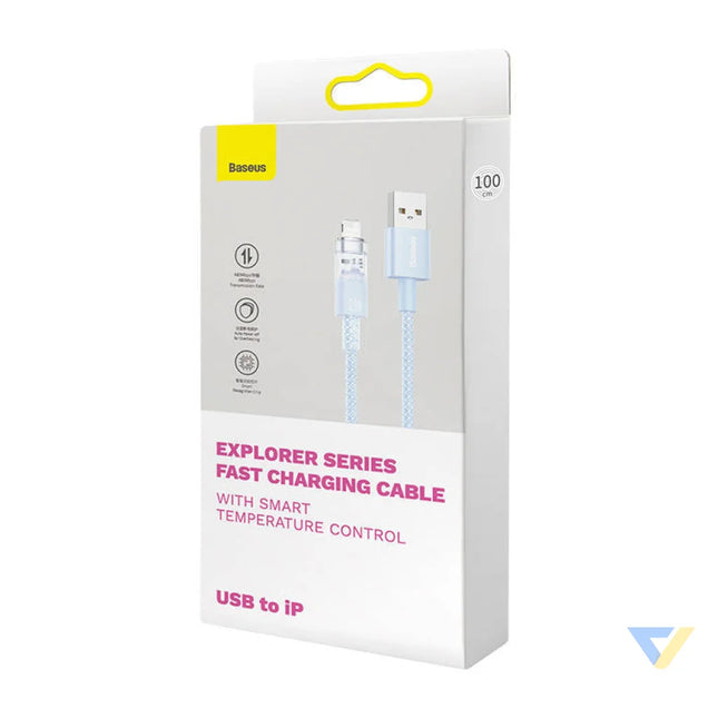 Fast Charging Cable Baseus Explorer USB to Lightning 2.4A 1M (blue) USB to Lightning