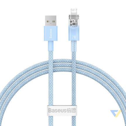 Fast Charging Cable Baseus Explorer USB to Lightning 2.4A 1M (blue) USB to Lightning