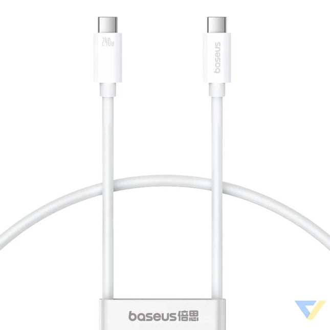fast Charging Cable Baseus Superior 2 USB C to USB C 240W 1,8m (white) USB C to USB C