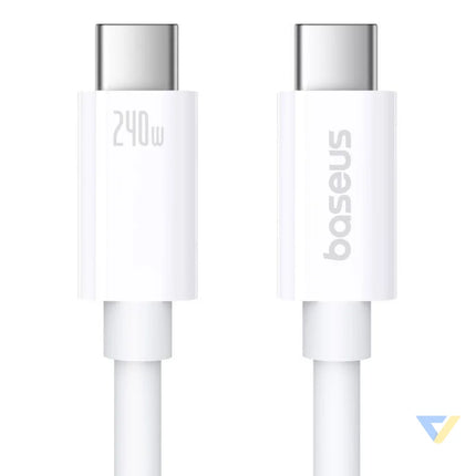 fast Charging Cable Baseus Superior 2 USB C to USB C 240W 1,8m (white) USB C to USB C