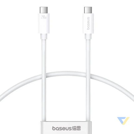 fast Charging Cable Baseus Superior 2 USB C to USB C 240W 1,8m (white) USB C to USB C