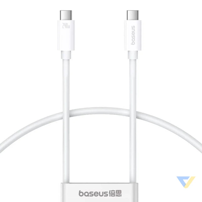 fast Charging Cable Baseus Superior 2 USB C to USB C 240W 1,8m (white) USB C to USB C